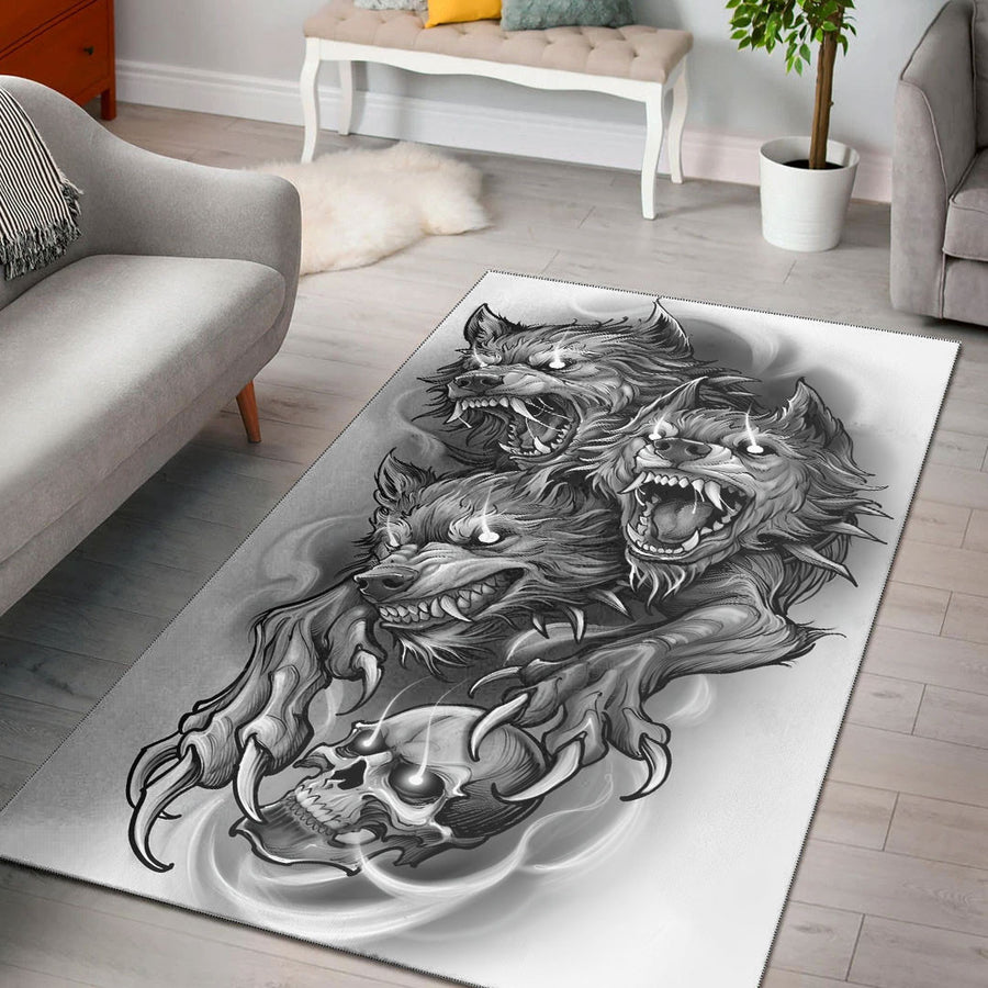 Ligerking Home Decor - Three Wolf Area Rug A35