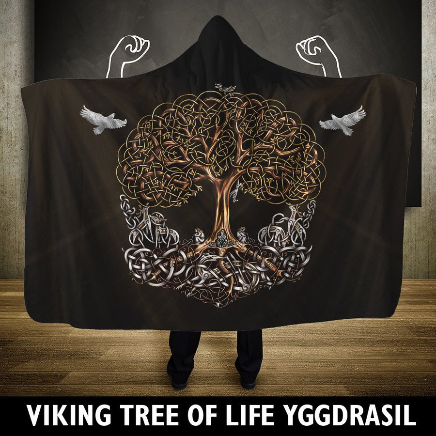 Ligerking Hooded Blanket - Ligerking Tree Of Life Yggdrasil A7