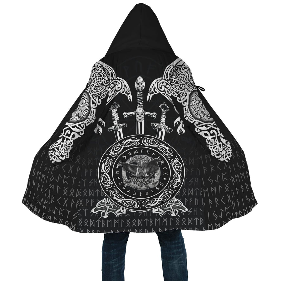 Ligerking Cloak - Huginn and Muniin With Mjolnir A27