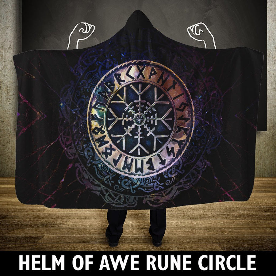 Ligerking Hooded Blanket - Helm Of Awe Rune Circle A7