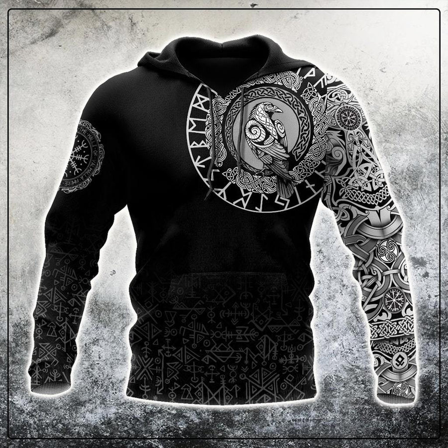 Ligerking Clothing - Viking Raven Special Tattoo Hoodie