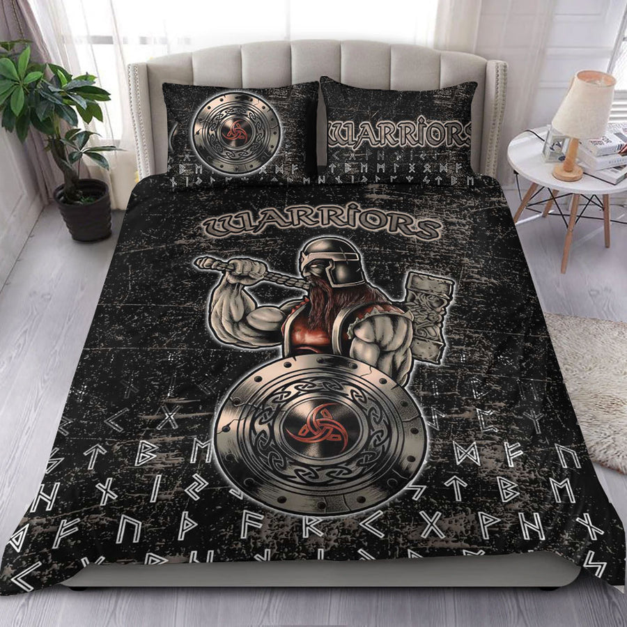 Ligerking Bedding Set - Viking Warriros Brush Style Bedding Set A35