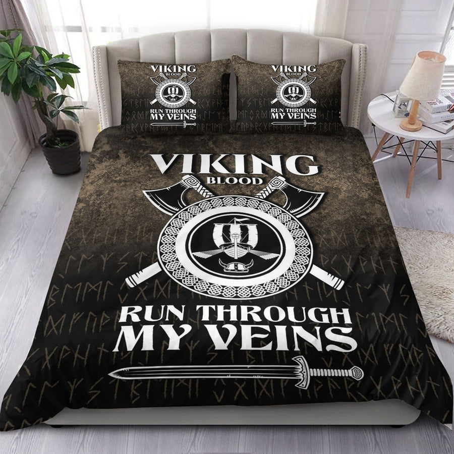 Ligerking Bedding Set - Viking Blood Run Through My Veins Bedding Set A7