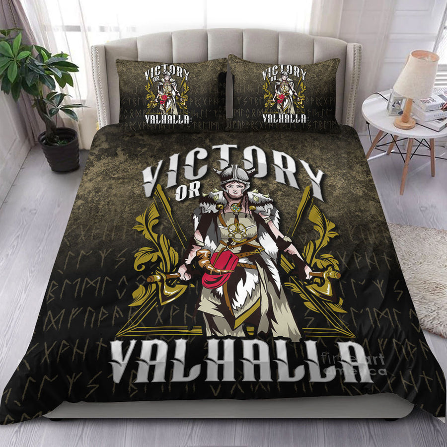 Ligerking Bedding Set -Victory Or Valhalla Norse Myth Viking Historical Bedding Set A7