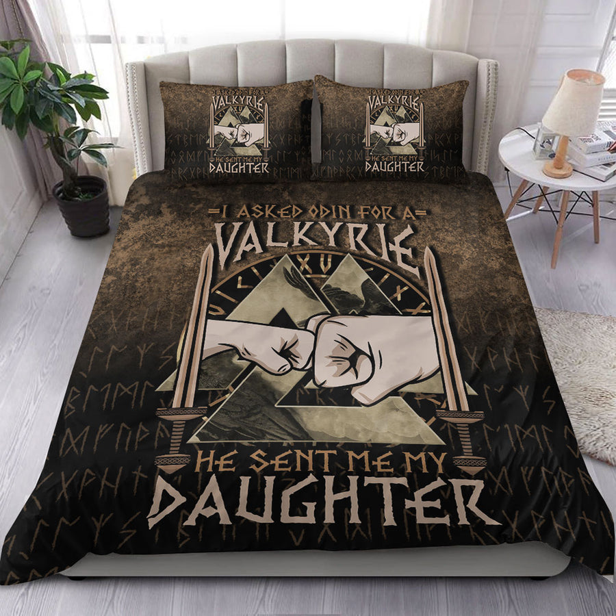 Ligerking Bedding Set -I Asked Odin For A Valkyrie He Sent Me My Daughter Bedding Set A7