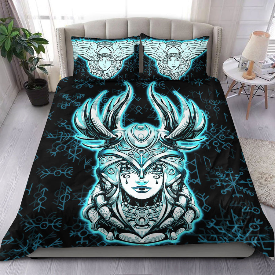 Ligerking Bedding Set -Viking Valkyrie Turquoise Bedding Set A95