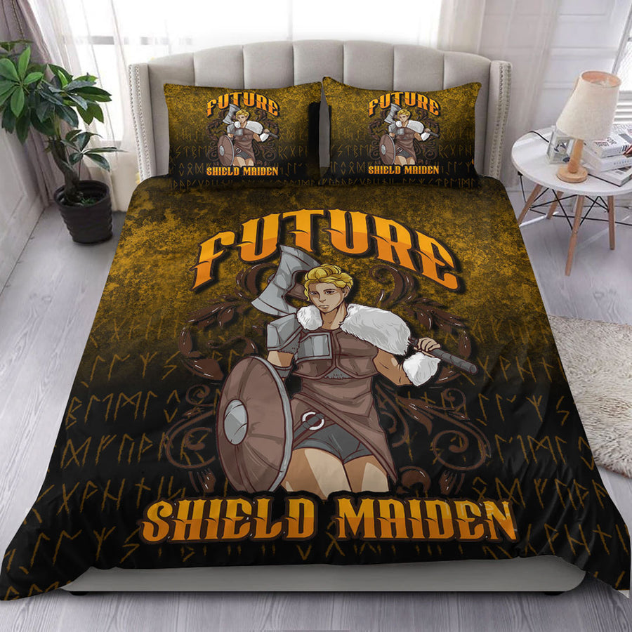 Ligerking Bedding Set - Viking Future Shield Maiden Bedding Set A7