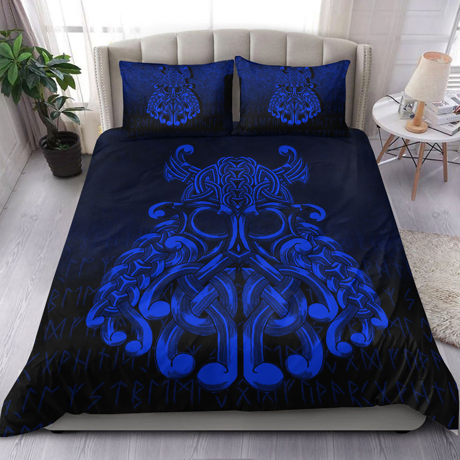 Ligerking Bedding Set - Vikings Odin Valhalla - Blue Version Bedding Set A7