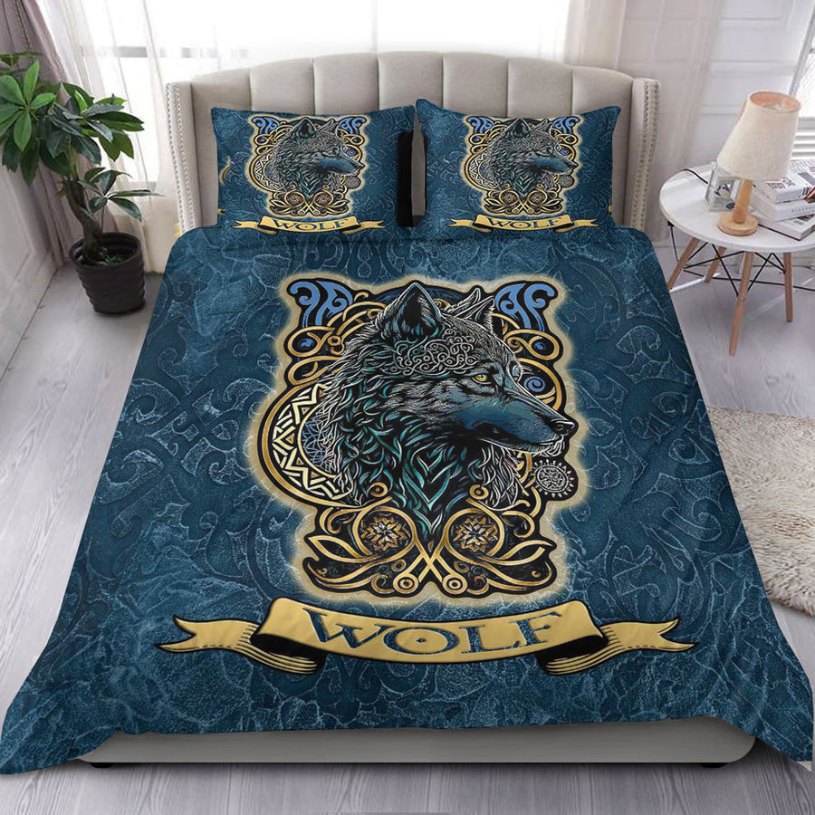 Ligerking Bedding Set - Wolf Celtic Style Bedding Set A35