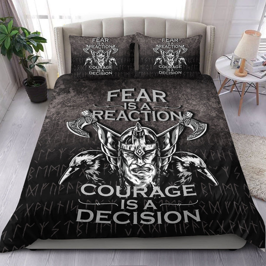 Ligerking Bedding Set - Fear Is A Reaction Courage Is A Decision Bedding Set A7