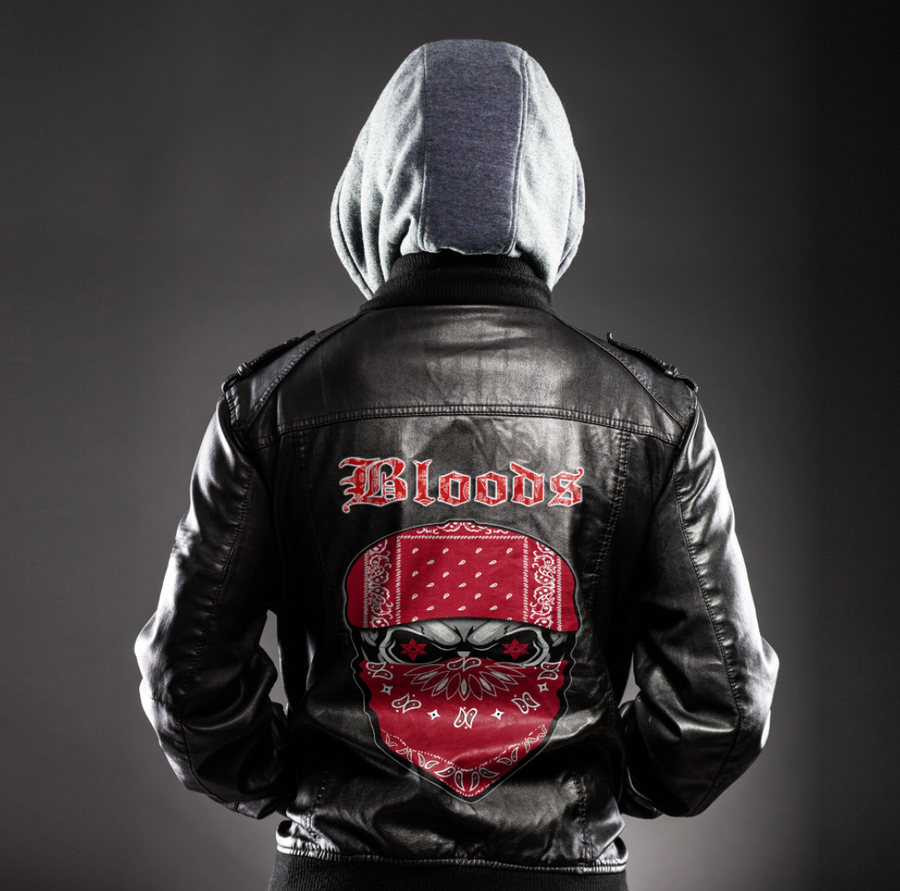 Ligerking Jacket - Crips Bulldog Zipper Leather Jacket A31