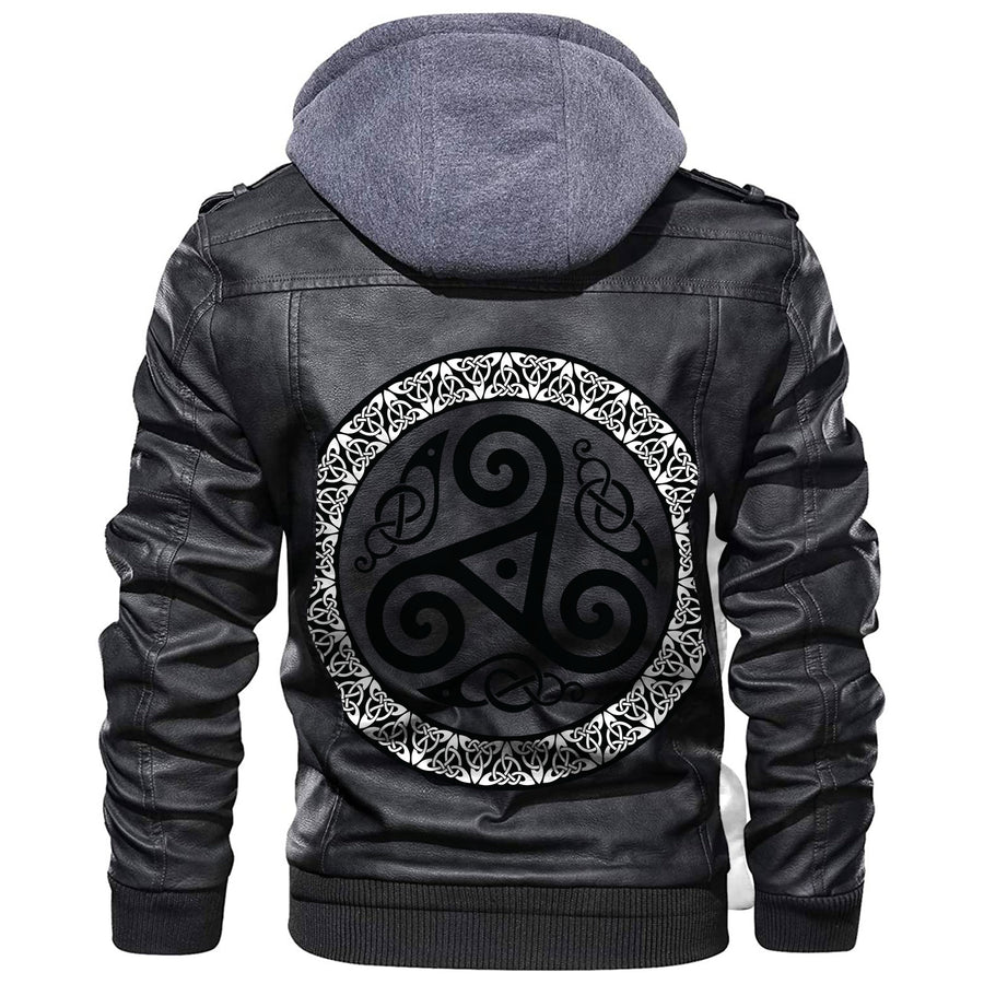 Ligerking - Celtic The Triskele Leather Jacket A35