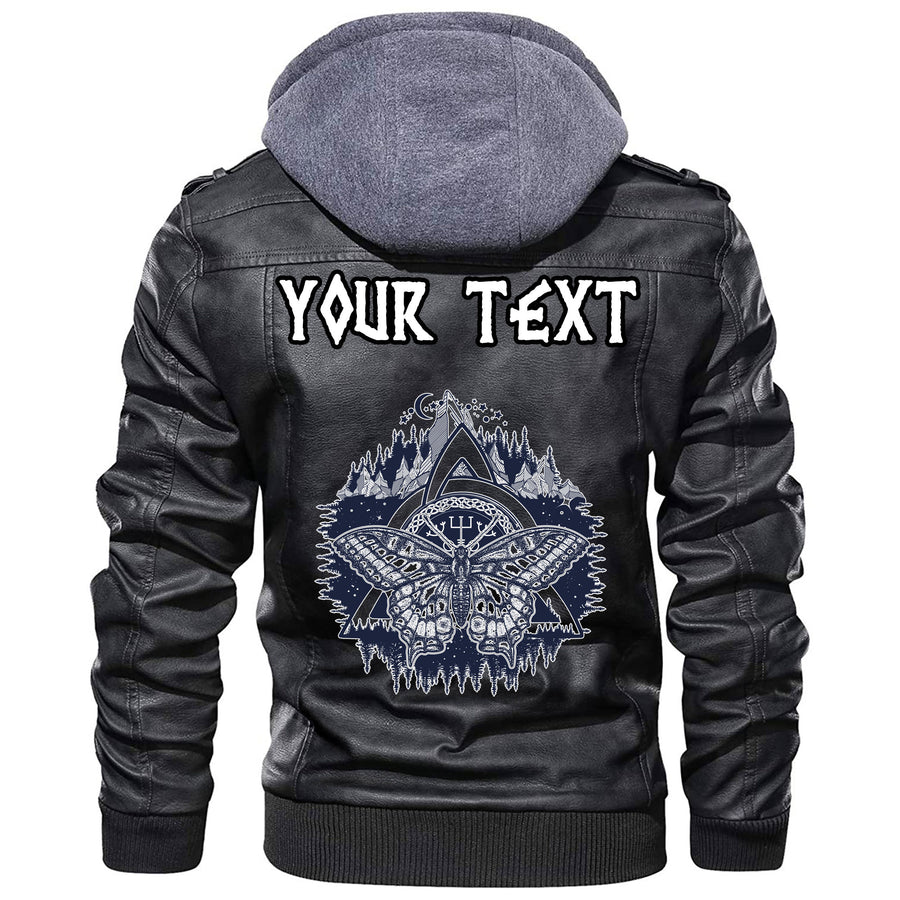 (Custom) Ligerking - Celtic Tree Of Life Yggdrasil Mystic Night Leather Jacket A35