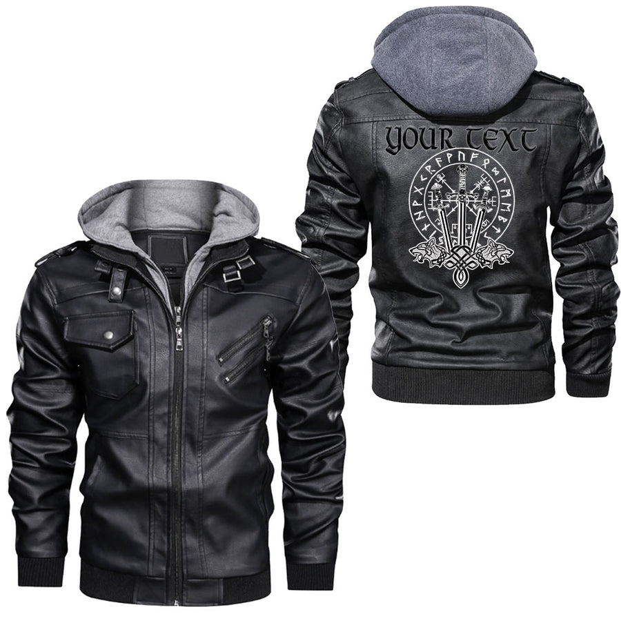 Ligerking - Dragon Cross Celtic Leather Jacket A95