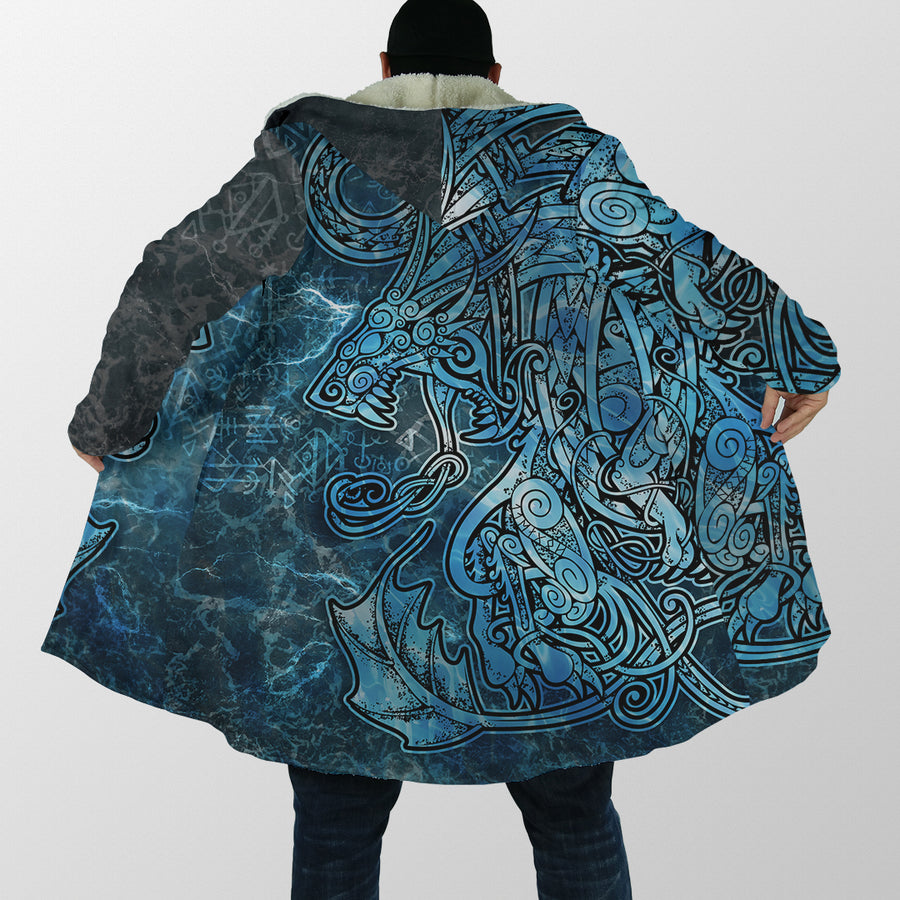 Ligerking Clothing - Viking Dragon Fleece Hoodie Coat Cloak A35