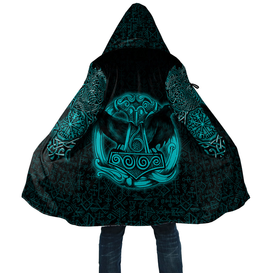 Ligerking Cloak Raven Mjolnir Yggdrasil Cyan A15