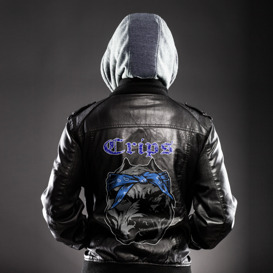 Ligerking Jacket - Crips Gang Zipper Leather Jacket A31