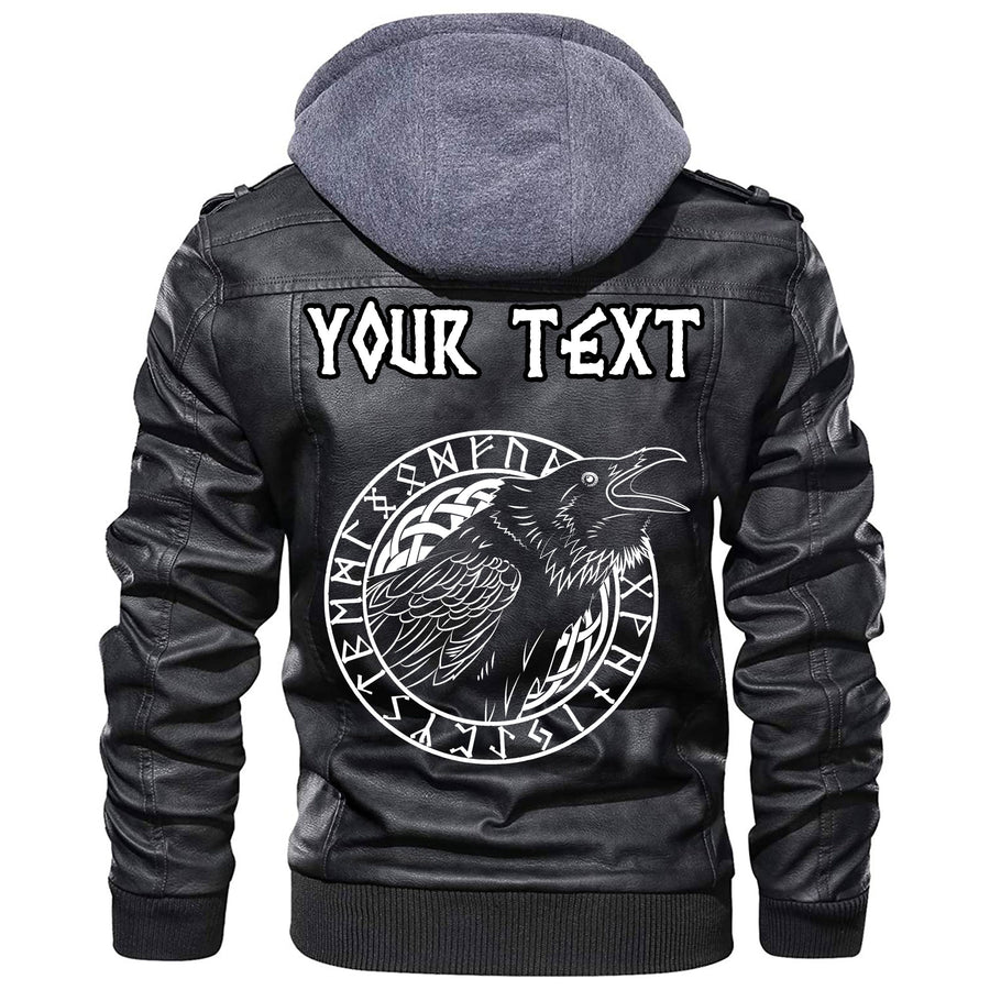 (Custom) Ligerking - Crow Black Leather Jacket A35