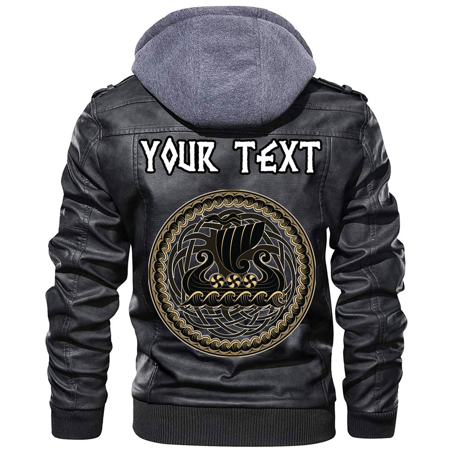 (Custom) Ligerking - Drakkar Ship Leather Jacket A35