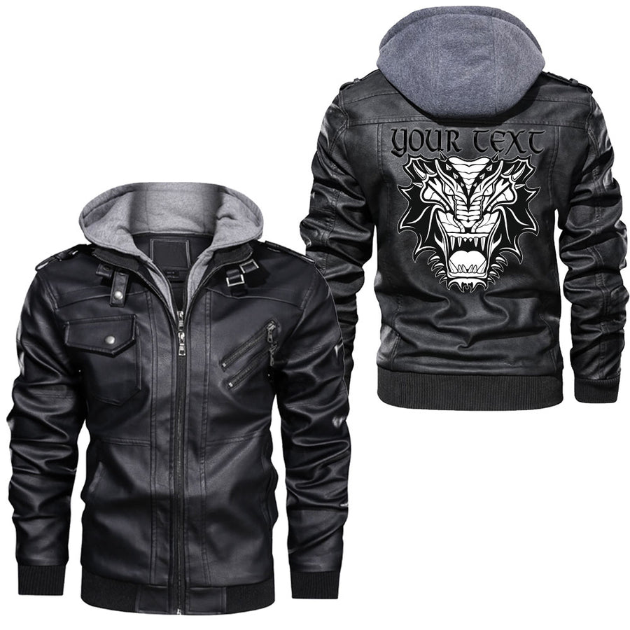 Ligerking - Face Beauty Of Valkyries Leather Jacket A95