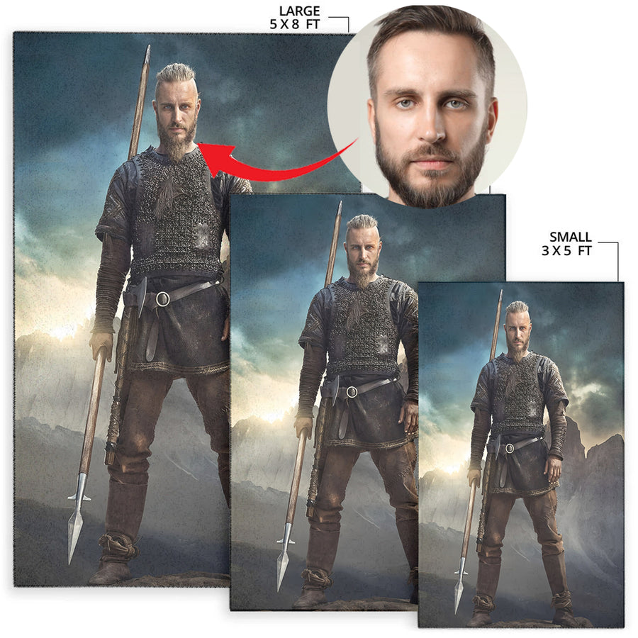 Ligerking Area Rug Personailzed - Personal Portrait In The Picture Earl Ragnar Ligerking Area Rug A35