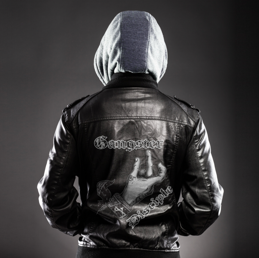 Ligerking Jacket - MS 13 Gangsign Zipper Leather Jacket A31