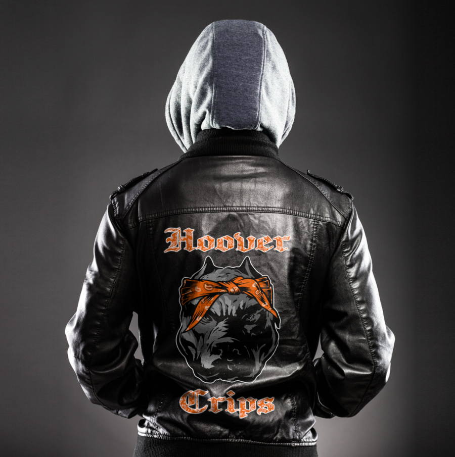 Ligerking Jacket - Hoover Crips Zipper Leather Jacket A31