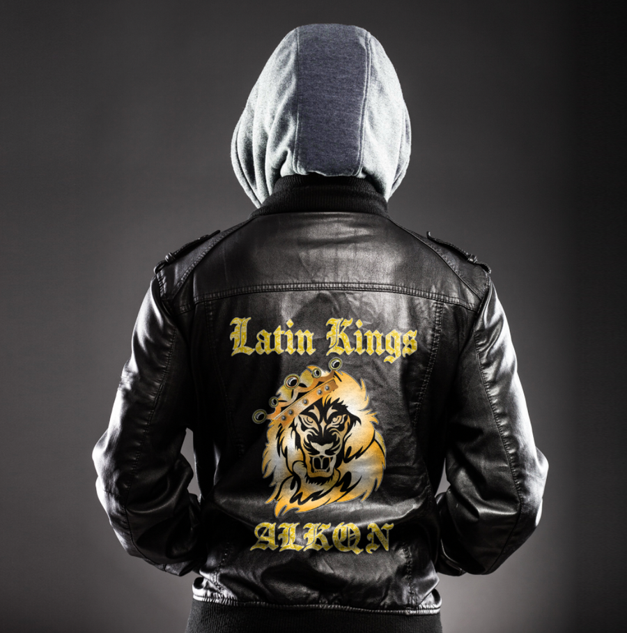 Ligerking Jacket - Latin Kings Gangsing Zipper Leather Jacket A31