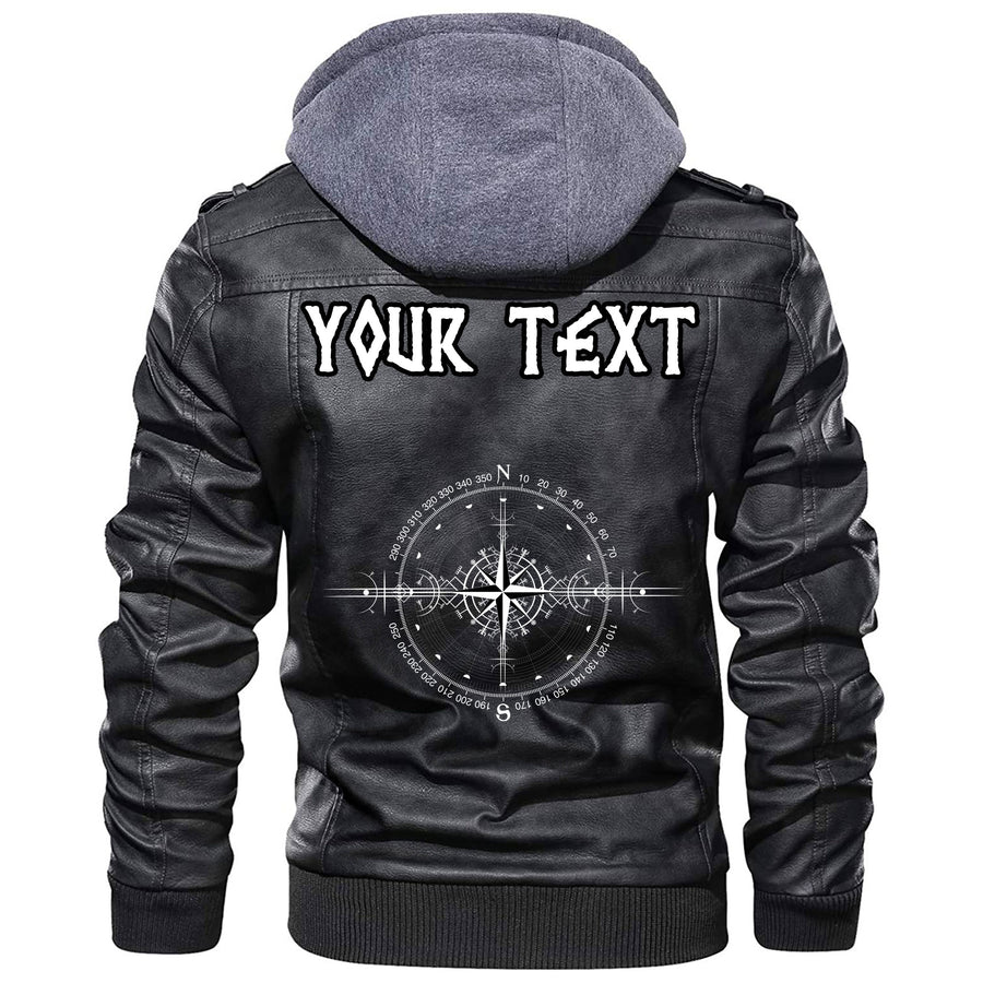 (Custom) Ligerking - King Skull With Axe Leather Jacket A35