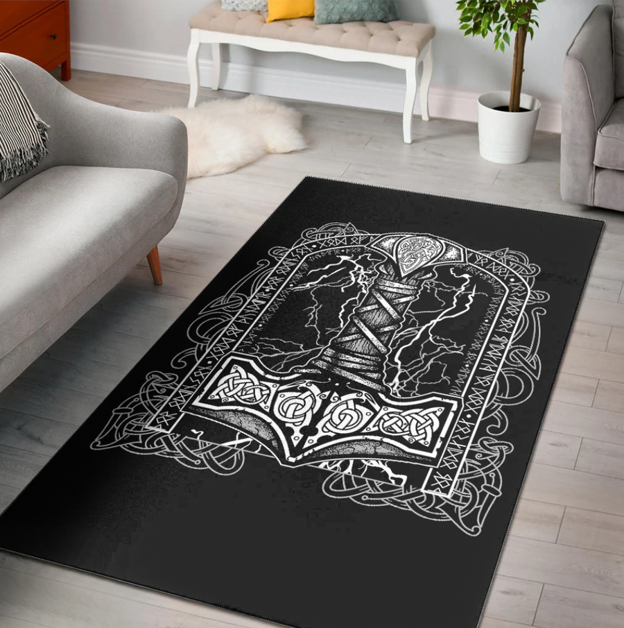 Ligerking Area Rug - Mjolnir Hammer Area Rug A31