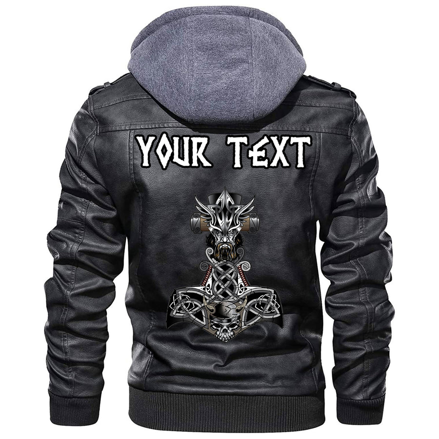 (Custom) Ligerking - Nordic God And His Hammer Leather Jacket A35