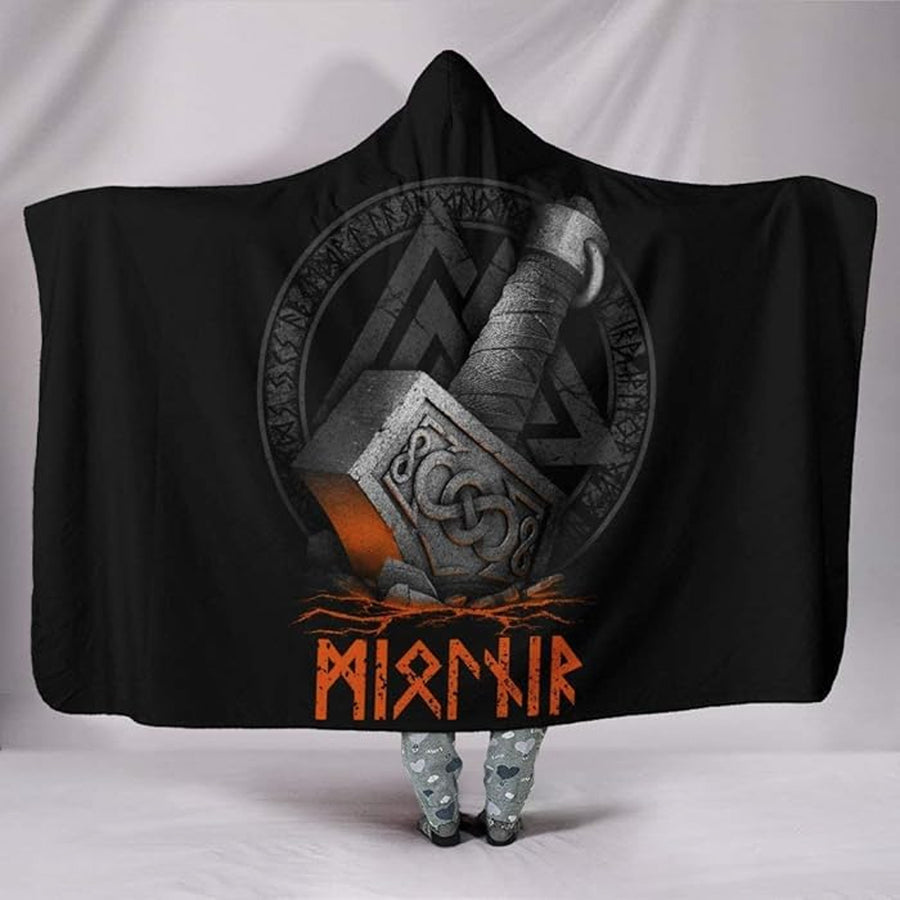 Ligerking Hooded Blanket - Mjolnir and Valknut A35