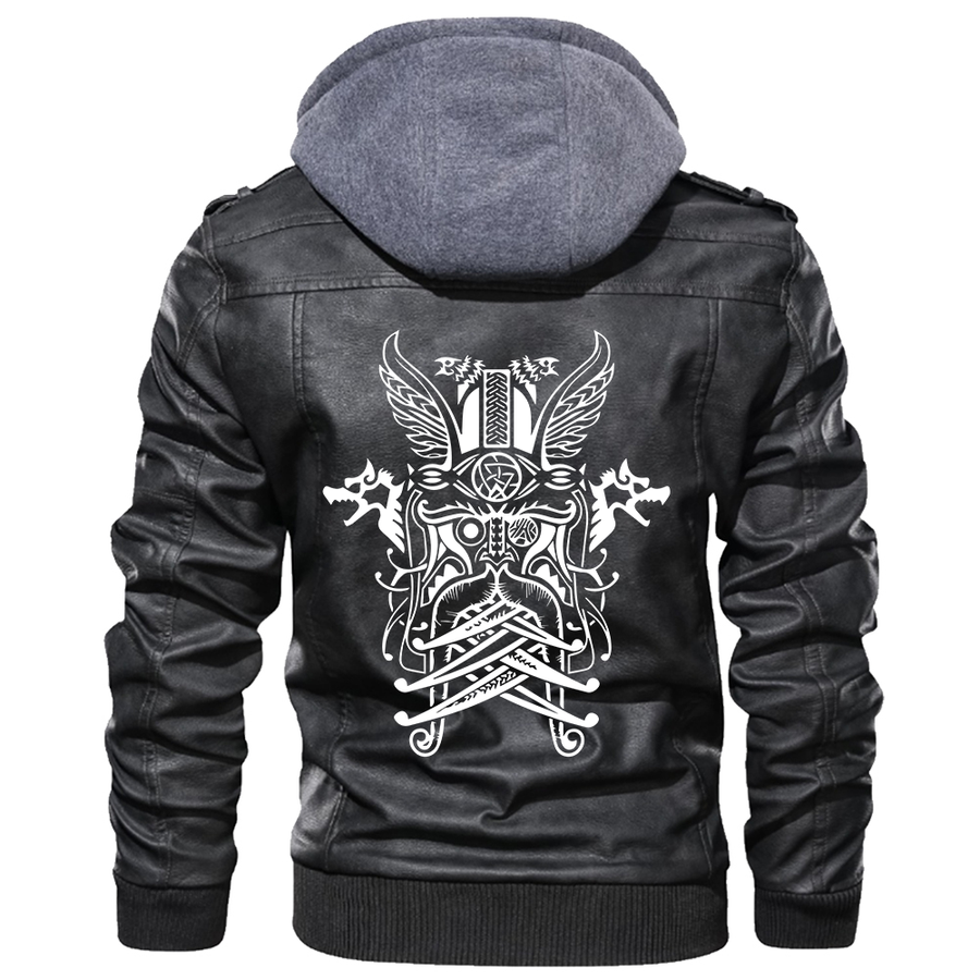 Ligerking - Odin Tattoo Leather Jacket A35