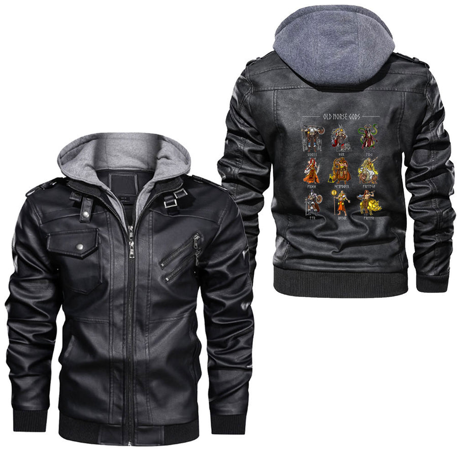 Ligerking - Pretend Im a Viking Leather Jacket A35