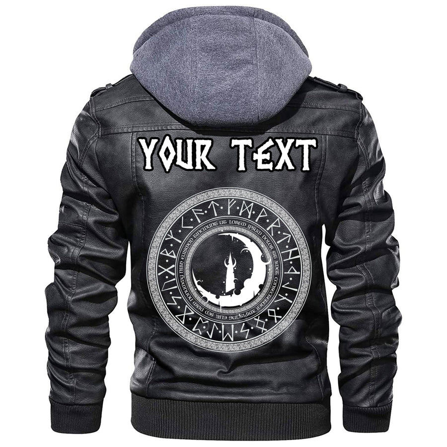 (Custom) Ligerking - Odin's Celtic Raven Scandinavian Tattoo 2 Leather Jacket A35