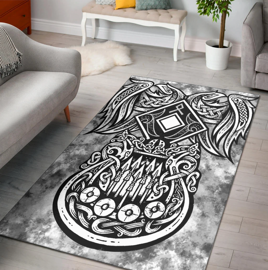 Ligerking Area Rug - Othala and Raven Area Rug A31