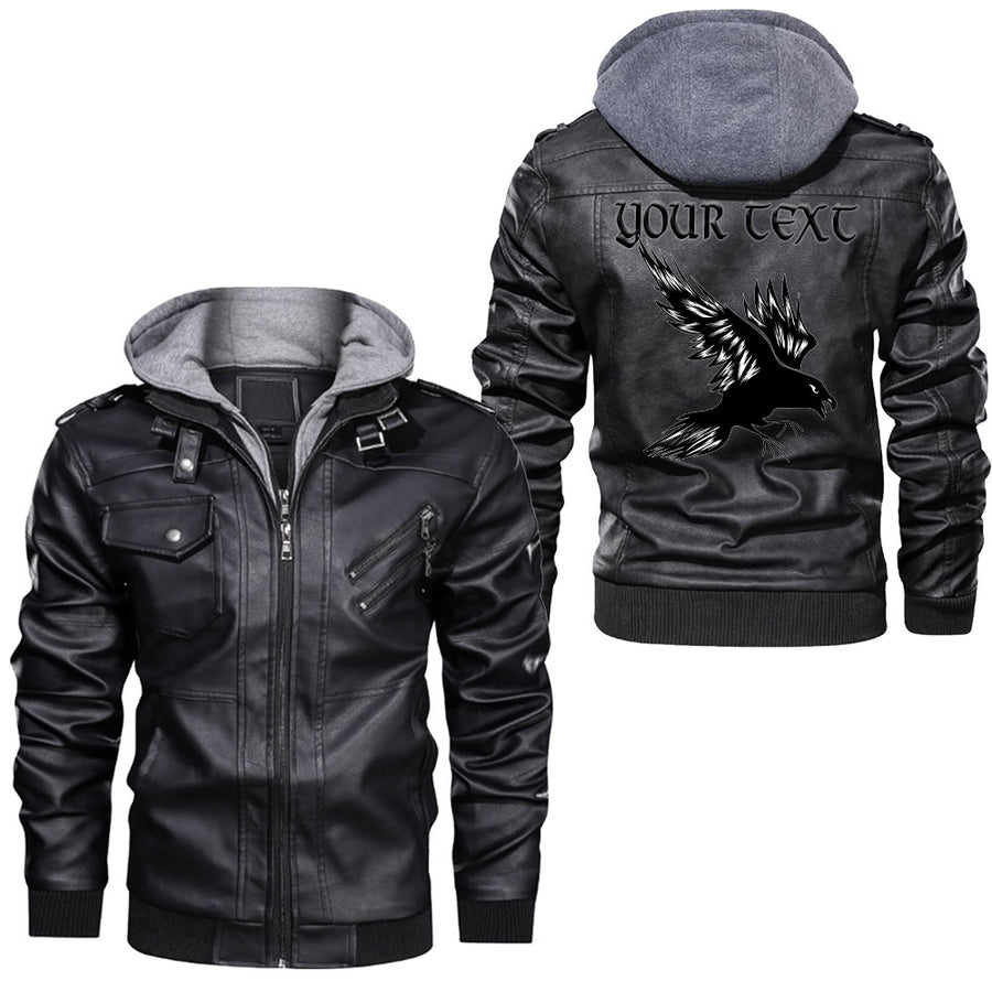 Ligerking - Owl Skull Leather Jacket A95
