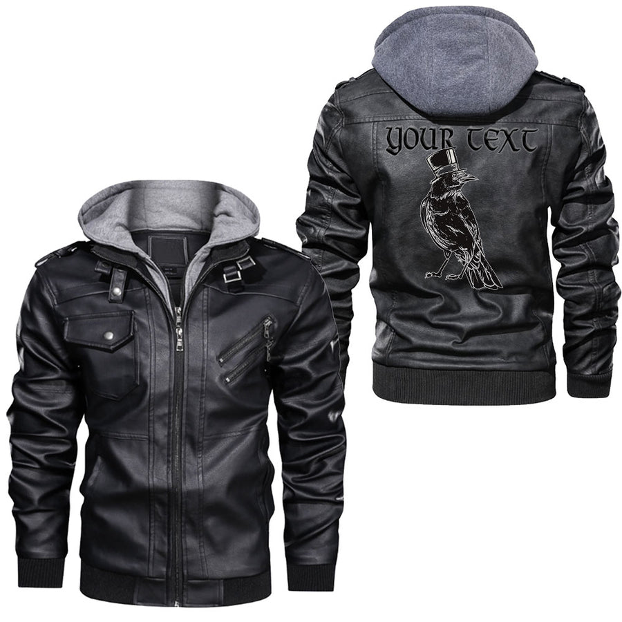 Ligerking - Raven Finland Flag Leather Jacket A95