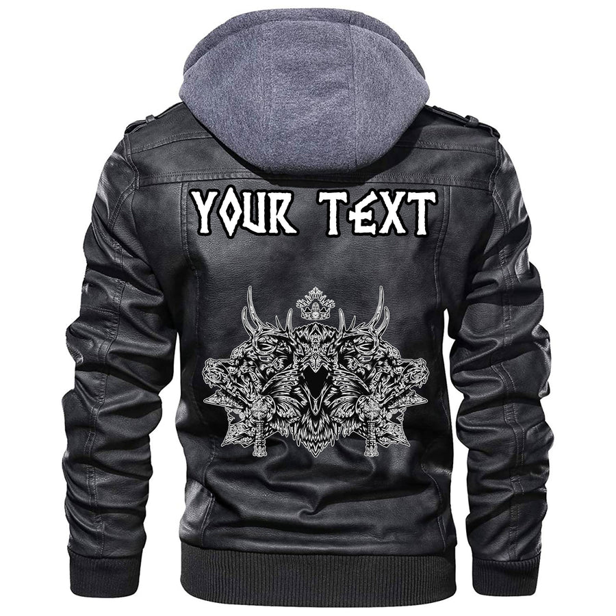 (Custom) Ligerking - Raven Symbol Leather Jacket A35
