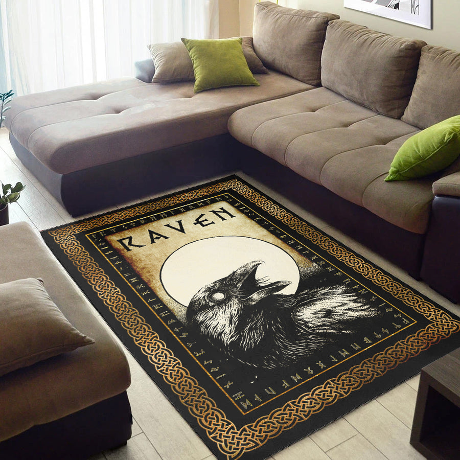 Ligerking Area Rug - Raven and Moon Area Rug A35