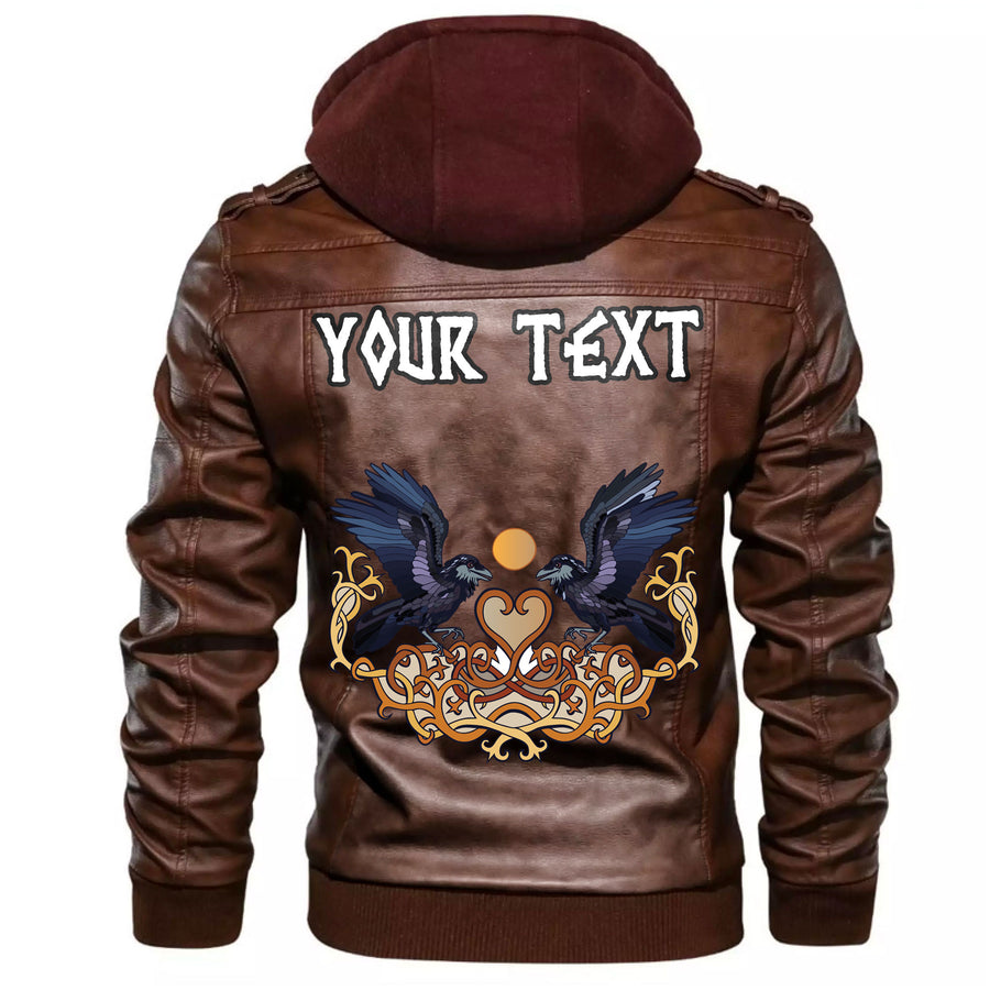 (Custom) Ligerking - Ravens of God Odin Leather Jacket A35 - Image 5