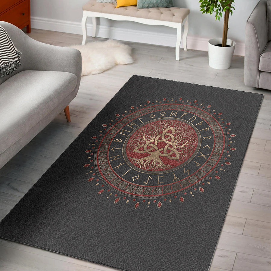 Ligerking Area Rug - Tree of Life with Triquetra Area Rug A7