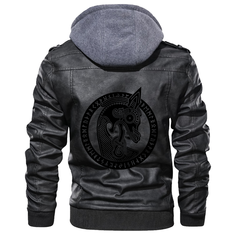 Ligerking - Raven White Leather Jacket A35