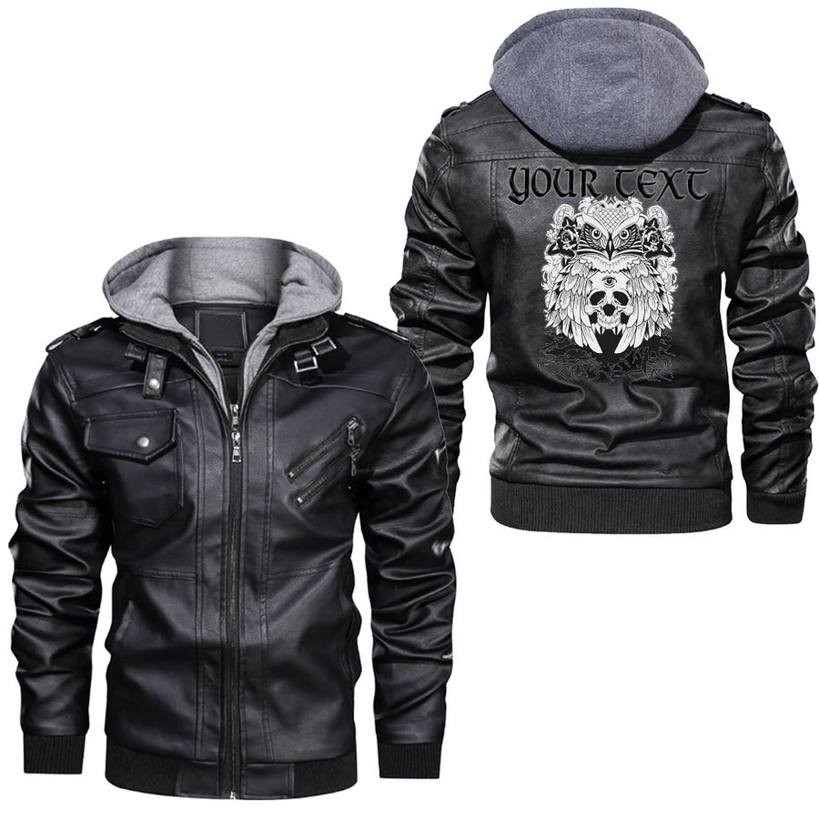 Ligerking - Silhouette Tree Of Life Leather Jacket A95