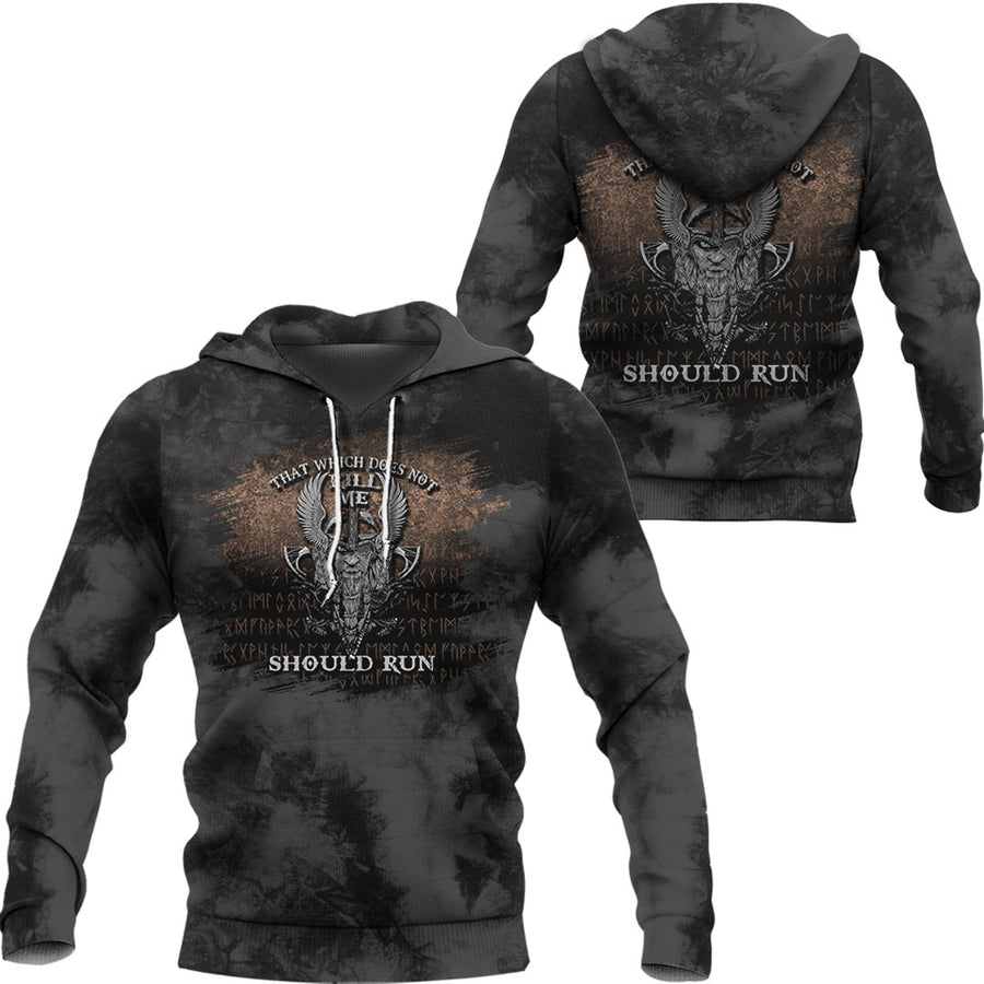 Ligerking Hoodie -That Which Does Not Kill Me Should Run Viking Roots Hoodie A7