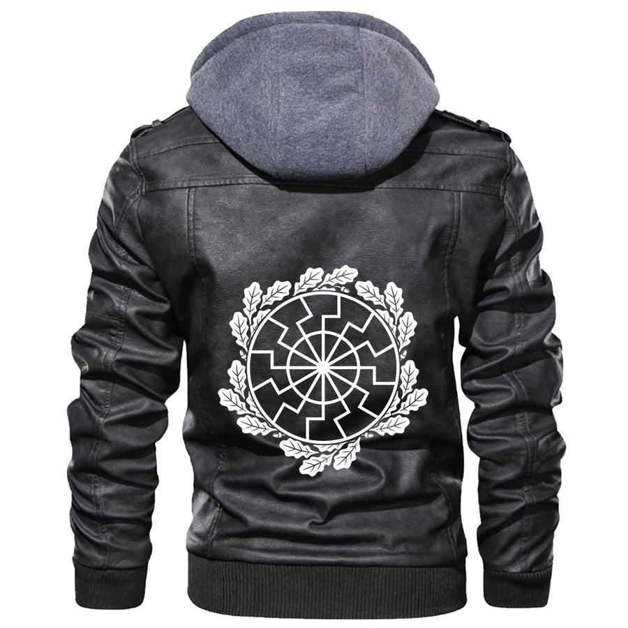 Ligerking - The Ancient European Esoteric Sign Leather Jacket A35
