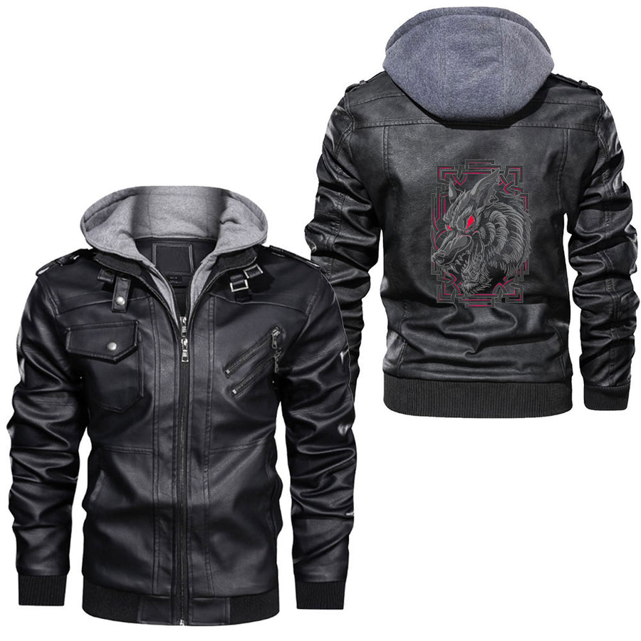 Ligerking - Victory Or Valhall Viking Pride Ravens Norse Mythology Leather Jacket A35