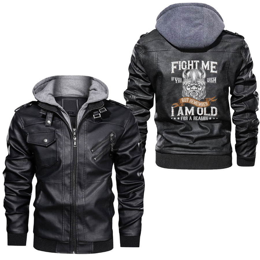Ligerking - Viking Ragnar Lodbrok Valhalla Odin Ravens Leather Jacket A35