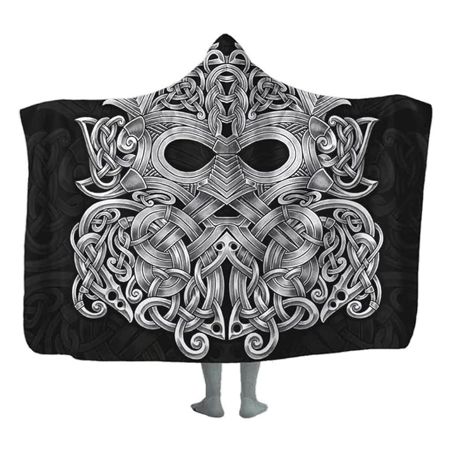 Ligerking Hooded Blanket - Viking Tyr Tattoo Nodric Mythology A35