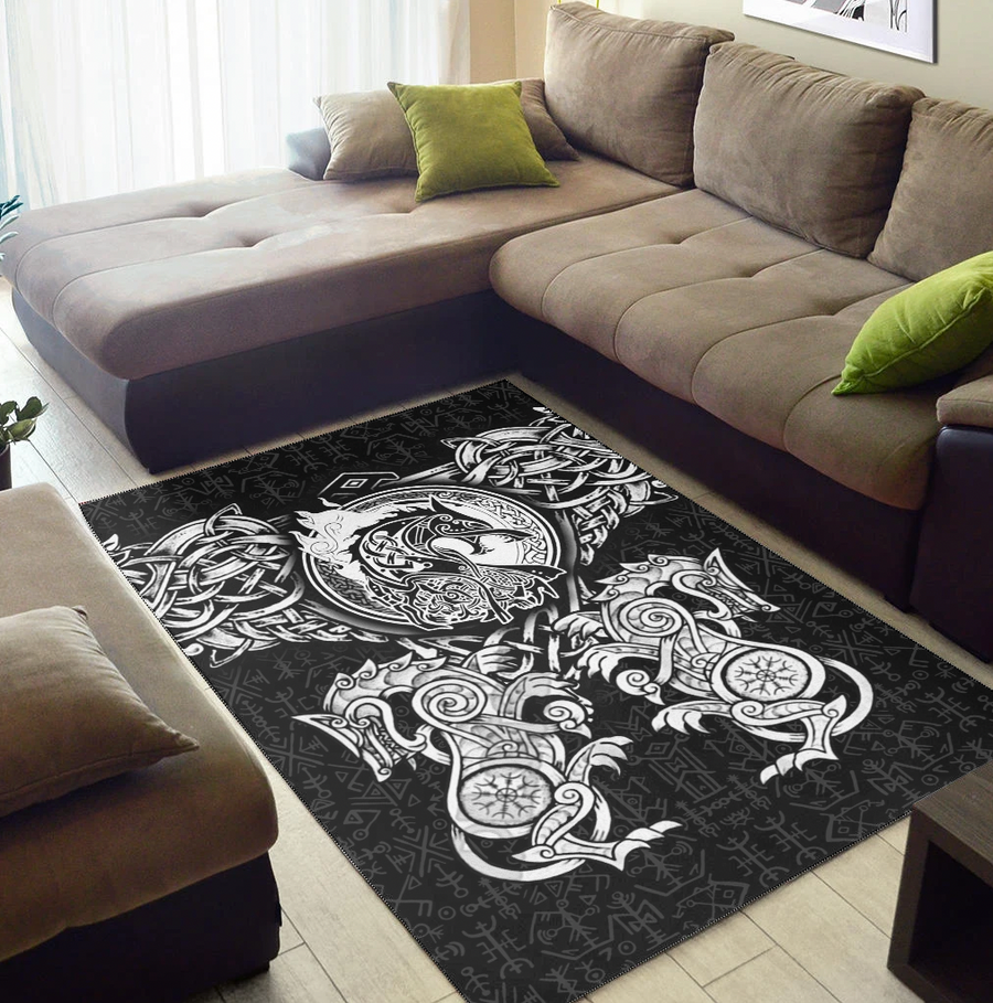 Ligerking Area Rug - Viking Wolf Area Rug A31